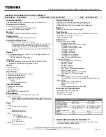 Preview for 1 page of Toshiba Satellite L505-S5964 Specifications