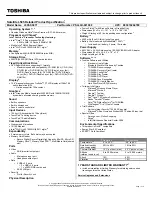 Preview for 1 page of Toshiba Satellite L505-S5971 Specifications