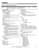 Preview for 1 page of Toshiba Satellite L630 Series Specifications