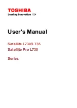 Toshiba Satellite L735 User Manual preview