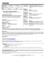 Preview for 2 page of Toshiba Satellite L740-ST4N02 Specifications