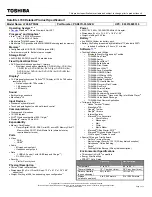 Preview for 1 page of Toshiba Satellite L740-ST5N02 Specifications