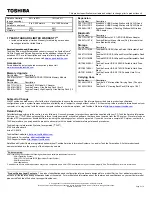 Preview for 2 page of Toshiba Satellite L775-S7350 Specifications