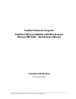 Toshiba Satellite L800 Maintenance Manual preview