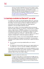 Preview for 14 page of Toshiba Satellite L900 Series (Spanish) Manual Del Usuario