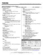 Preview for 1 page of Toshiba Satellite L955 Specifications