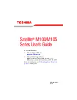 Предварительный просмотр 1 страницы Toshiba Satellite M100 Series User Manual