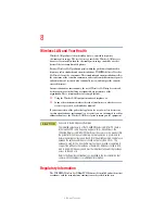 Предварительный просмотр 8 страницы Toshiba Satellite M100 Series User Manual