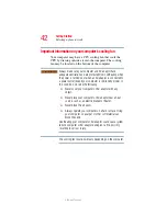 Предварительный просмотр 42 страницы Toshiba Satellite M110 Series User Manual