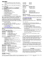 Preview for 11 page of Toshiba Satellite M30-S350 Specification Sheet