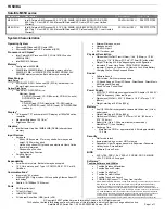 Toshiba Satellite M35X series Specification Sheet preview