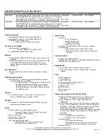 Предварительный просмотр 1 страницы Toshiba Satellite M45-S169 Specification Sheet