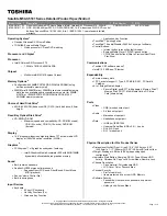 Preview for 1 page of Toshiba Satellite M50-S5181TQ Specifications