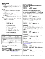 Preview for 2 page of Toshiba Satellite M50-S5181TQ Specifications