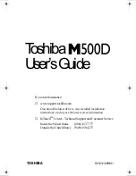 Toshiba Satellite M500D User Manual preview