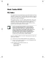 Предварительный просмотр 2 страницы Toshiba Satellite M500D User Manual