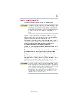 Preview for 17 page of Toshiba Satellite M505 User Manual