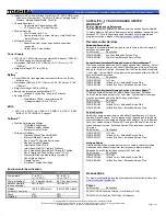 Preview for 2 page of Toshiba Satellite M65-S821 Detailed Product Specification