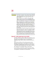 Preview for 20 page of Toshiba Satellite M65 SERIES User Manual