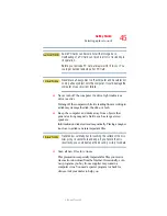 Preview for 45 page of Toshiba Satellite M65 SERIES User Manual