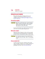 Preview for 74 page of Toshiba Satellite M65 SERIES User Manual
