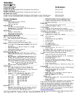 Preview for 1 page of Toshiba Satellite P10 series Specifications