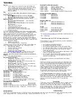 Preview for 2 page of Toshiba Satellite P10 series Specifications