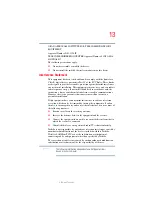 Preview for 13 page of Toshiba Satellite P10 SERIES User Manual