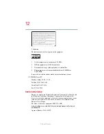 Предварительный просмотр 12 страницы Toshiba Satellite P25 Series User Manual