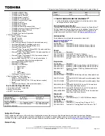 Preview for 2 page of Toshiba Satellite P770 Specifications