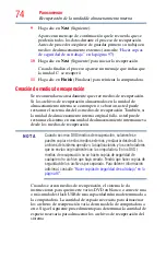 Preview for 74 page of Toshiba Satellite P800 (Spanish) Manual Del Usuario