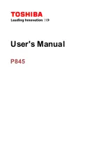 Предварительный просмотр 1 страницы Toshiba Satellite P845 User Manual