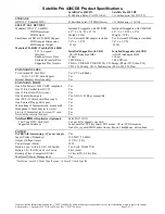 Preview for 2 page of Toshiba Satellite Pro 420CDT Specifications