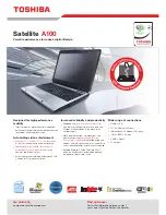 Toshiba Satellite Pro A100 Specification preview