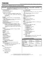 Preview for 1 page of Toshiba Satellite Pro A210-EZ2203X Specifications