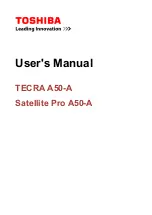 Preview for 1 page of Toshiba Satellite Pro A50-A User Manual