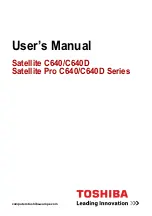 Toshiba Satellite Pro C640 User Manual preview