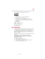 Preview for 13 page of Toshiba Satellite Pro L450 User Manual