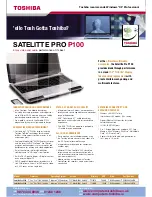 Preview for 1 page of Toshiba Satellite Pro P100 Series Specifications