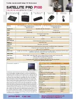 Preview for 2 page of Toshiba Satellite Pro P100 Series Specifications