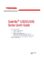 Toshiba Satellite Pro U300-RW1 User Manual preview