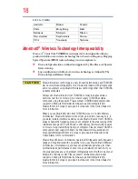 Preview for 18 page of Toshiba Satellite Pro U300-RW1 User Manual