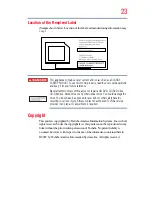 Preview for 23 page of Toshiba Satellite Pro U300-RW1 User Manual