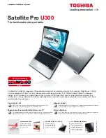 Preview for 1 page of Toshiba Satellite Pro U300 Specifications