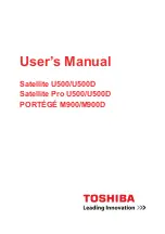 Toshiba Satellite Pro U500 User Manual preview