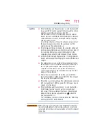 Preview for 111 page of Toshiba Satellite Pro U800 Series User Manual