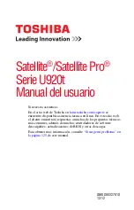 Toshiba Satellite Pro U920t Series (Spanish) Manual Del Usuario preview