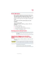 Preview for 13 page of Toshiba Satellite R20 Series User Manual