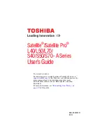 Toshiba Satellite S40 User Manual preview