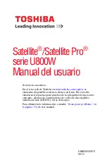 Toshiba Satellite serie U800W (Spanish) Manual Del Usuario preview